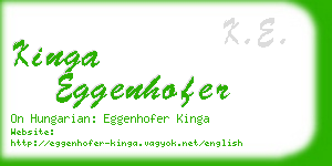 kinga eggenhofer business card